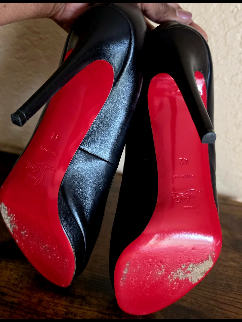 Christian Louboutin Simple 120 mm Nappa Black Leather Stiletto Pumps - Picture 4 of 10